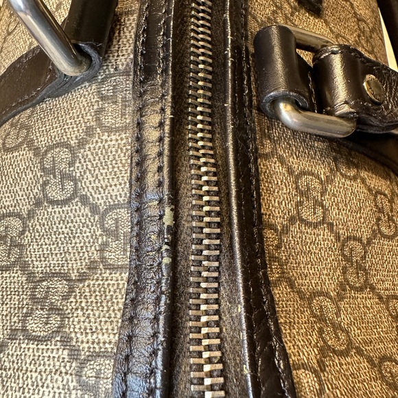 🧡🧡 AUTHENTIC GUCCI GG Monogram Medium Joy Boston Dark Brown 👜👜 - Picture 5 of 16